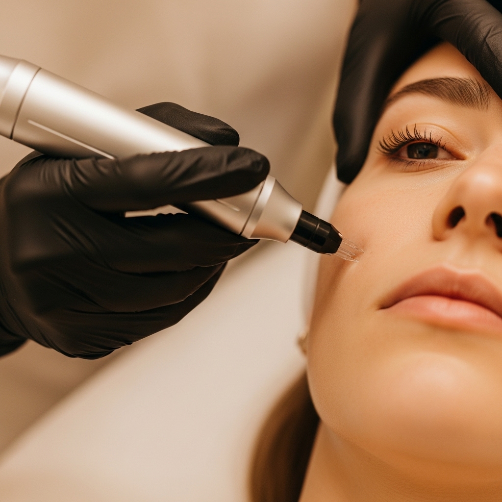 Morpheus8 device used for acne scar treatment at Amer Clinic London