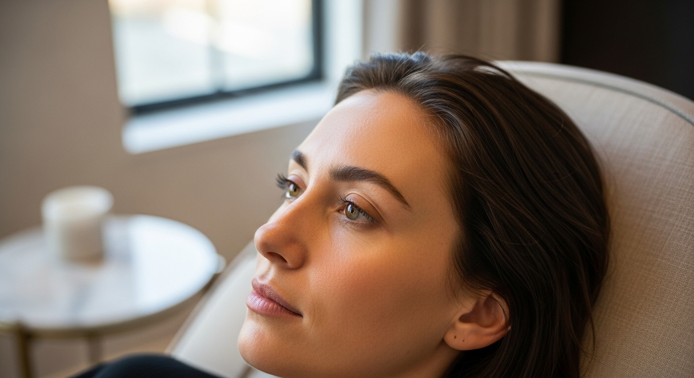 Smooth radiant eye area after Polynucleotides treatment at Amer Clinic London