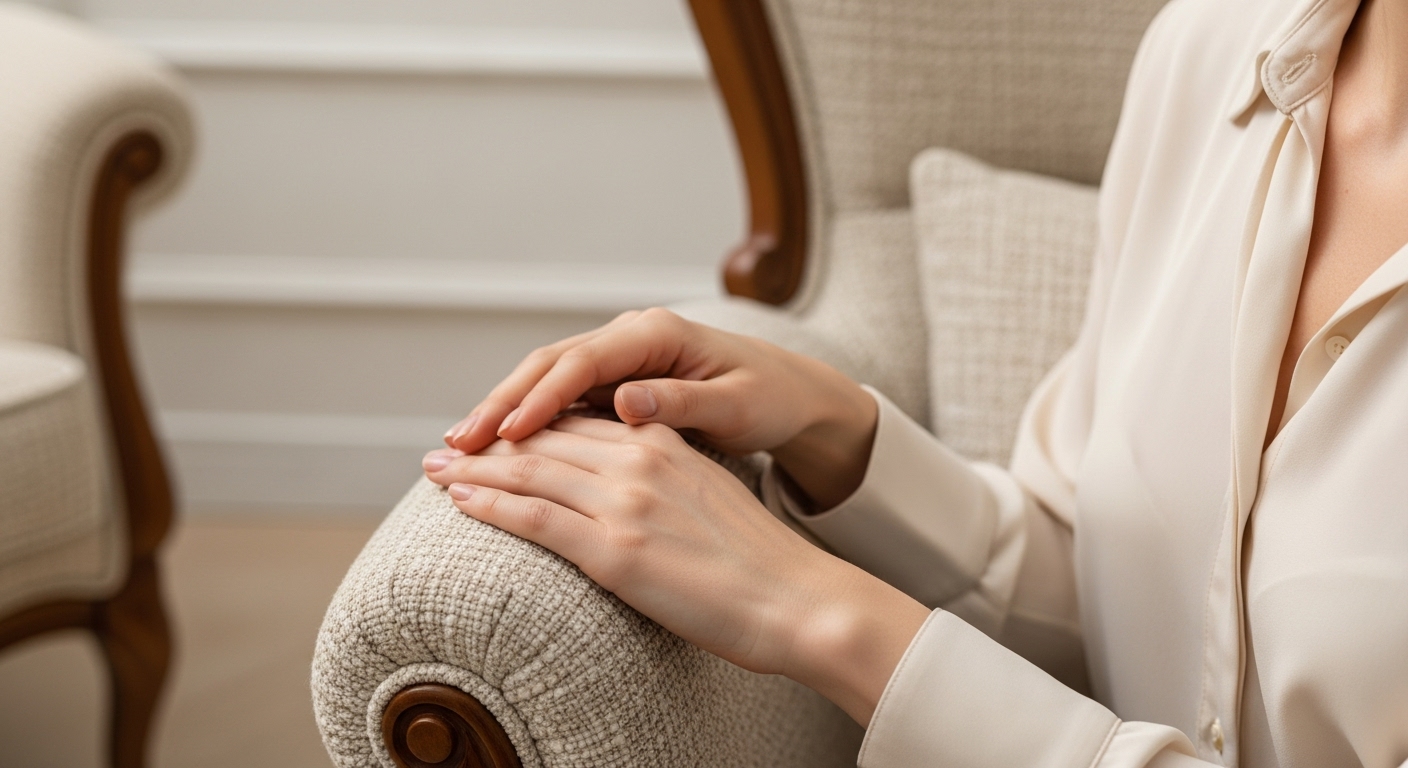 Elegant rejuvenated hands after skin laxity treatment at Amer Clinic London