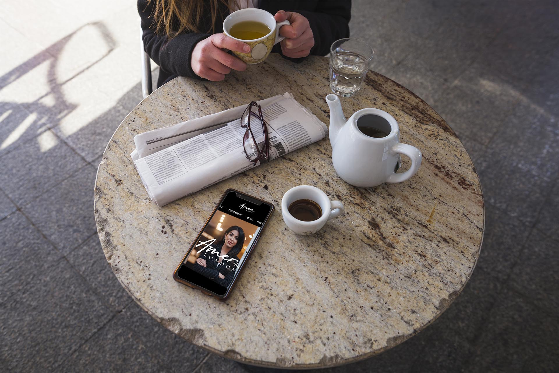 Elegant interior of Amer Clinic London medical aesthetics treatment rooms
