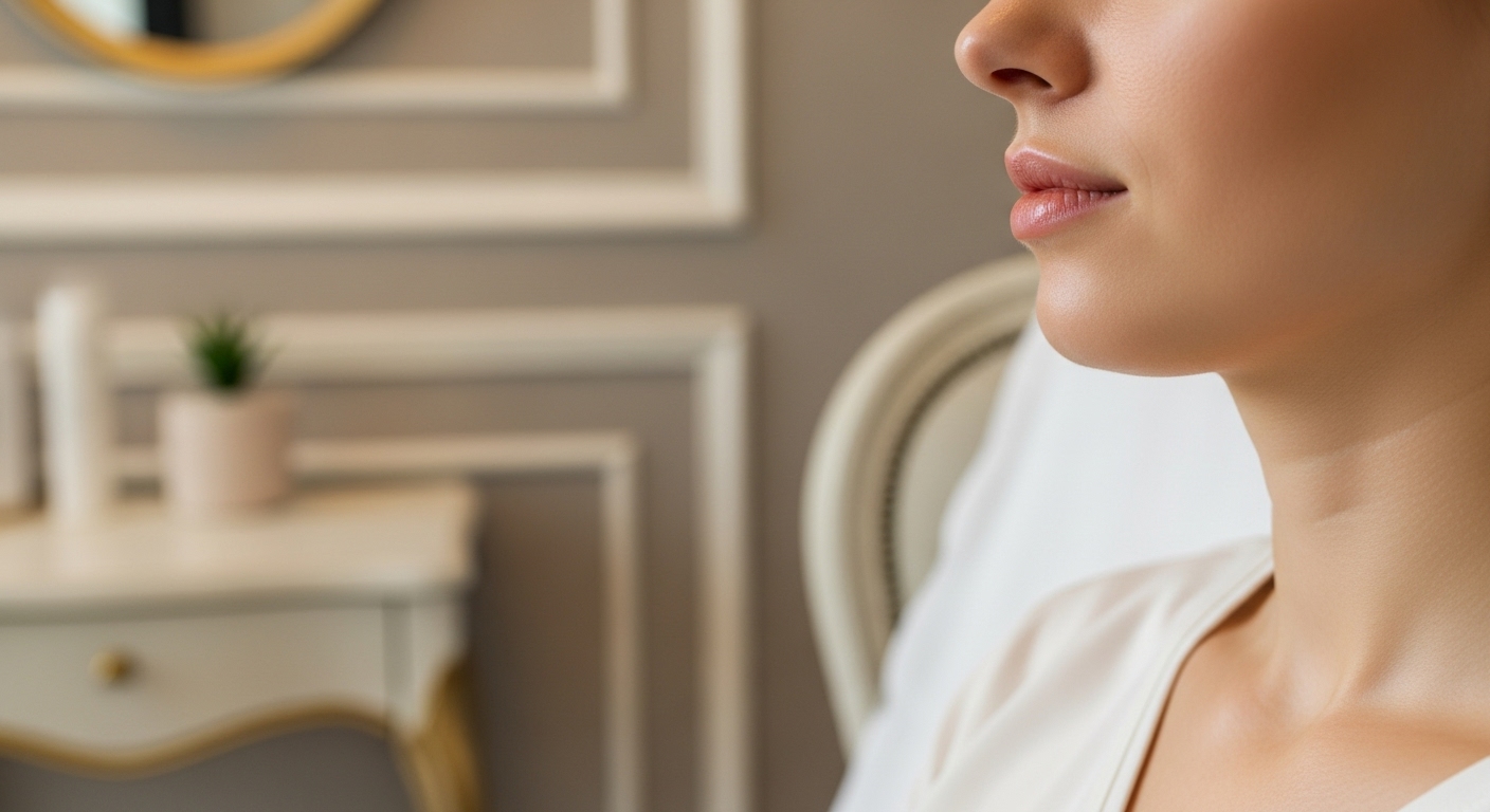 Woman receiving chemical peel treatment at Amer Clinic London