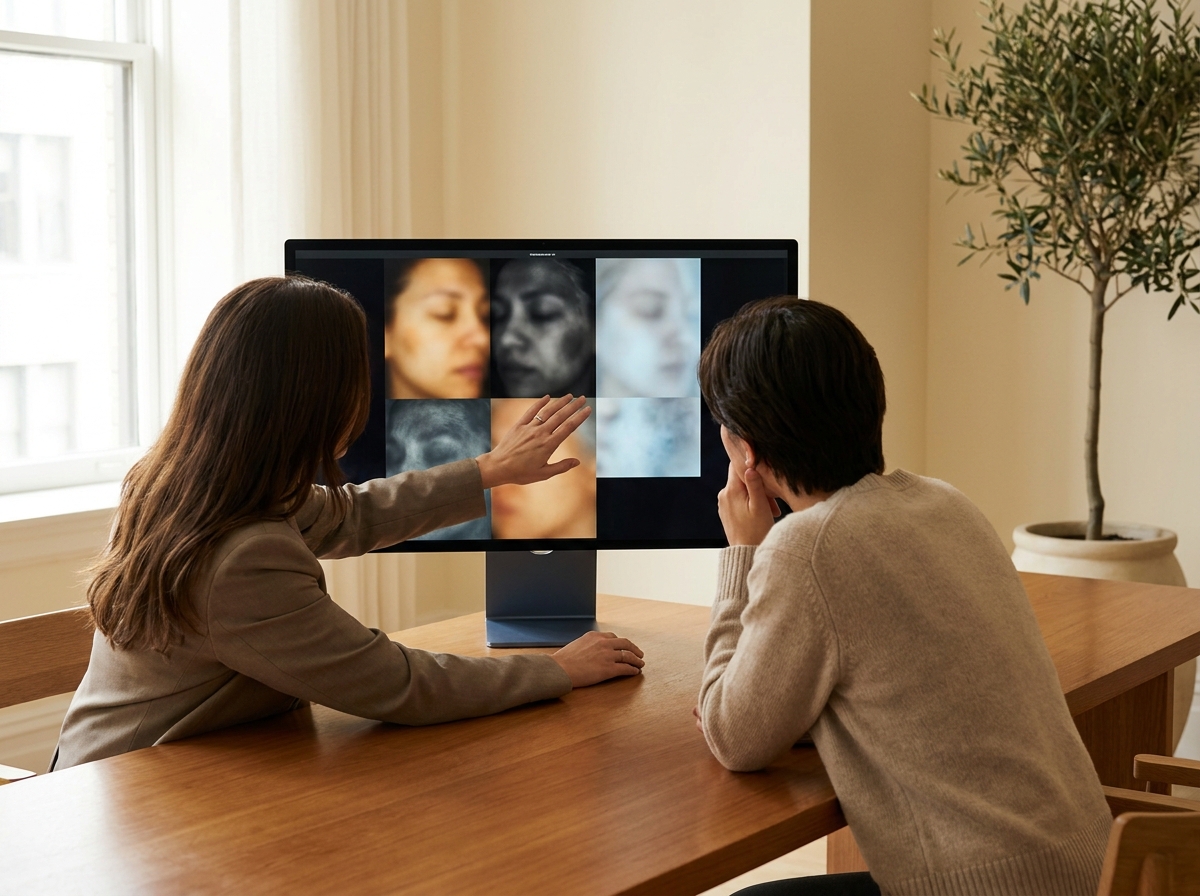 Reviewing the images together